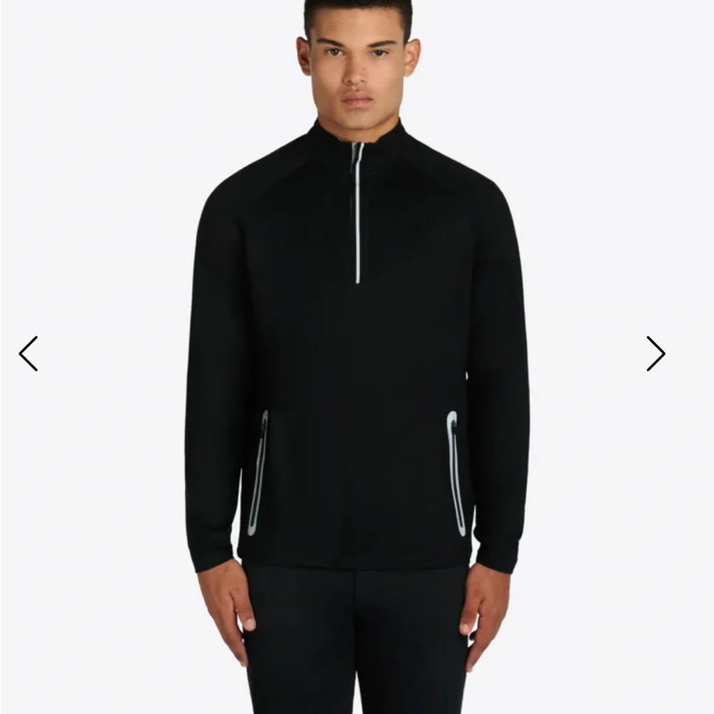 Bugatchi Solid Quarter Zip Mock Neck Pullover Mens Size XL
